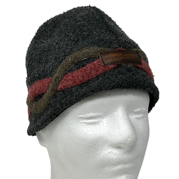 Vintage Shred Alert Beanie Winter Hat Toque Ski Snowboarding Snowboarder Gray - Picture 1 of 9